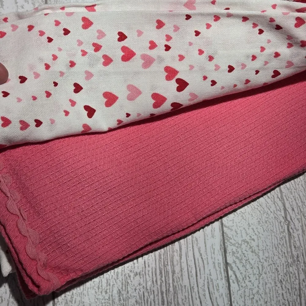 Nicole Miller Kichen Set 3 Towels W 2 Oven Mitts Dachshunds Hearts Pink LOVE NWT